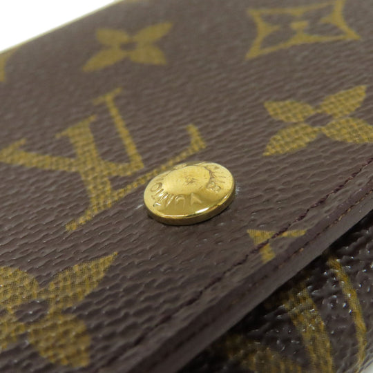 LOUIS VUITTON Bifold Wallet M61736 Monogram canvas Brown Portefeuille Tresol Women Used Authentic