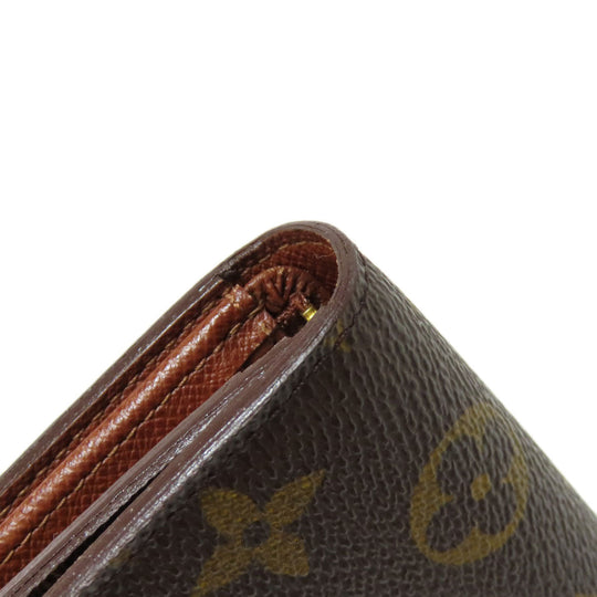 LOUIS VUITTON Bifold Wallet M61736 Monogram canvas Brown Portefeuille Tresol Women Used Authentic