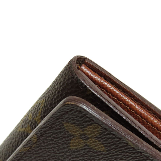LOUIS VUITTON Bifold Wallet M61736 Monogram canvas Brown Portefeuille Tresol Women Used Authentic