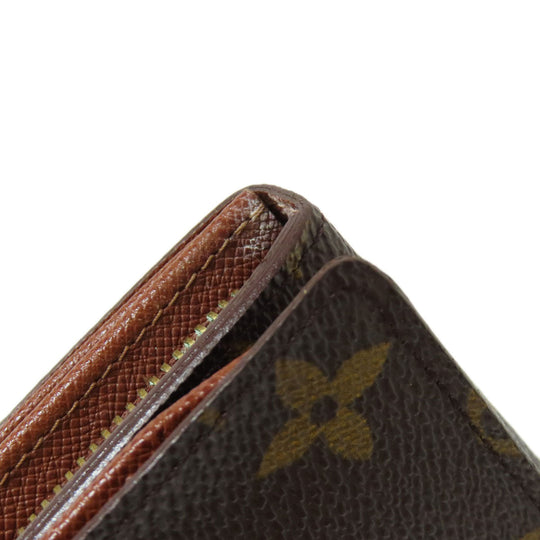 LOUIS VUITTON Bifold Wallet M61736 Monogram canvas Brown Portefeuille Tresol Women Used Authentic