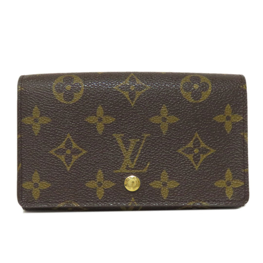 LOUIS VUITTON Bifold Wallet M61736 Monogram canvas Brown Portefeuille Tresol Women Used Authentic