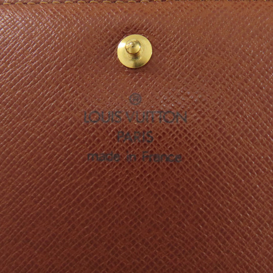 LOUIS VUITTON Bifold Wallet M61736 Monogram canvas Brown Portefeuille Tresol Women Used Authentic