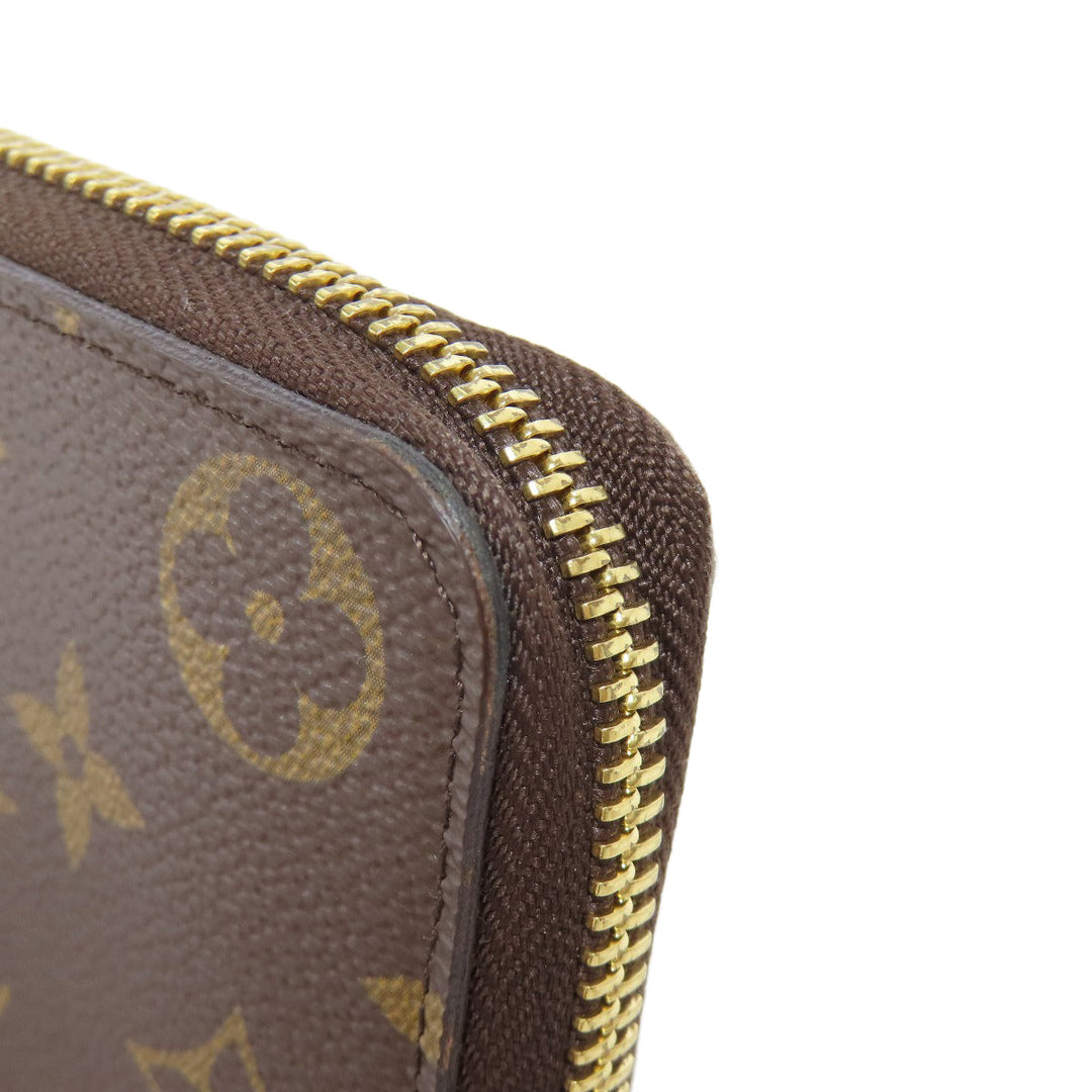 LOUIS VUITTON Long Wallet Purse M60742 Monogram canvas Brown Portefeuille Clemence Women Used Authentic