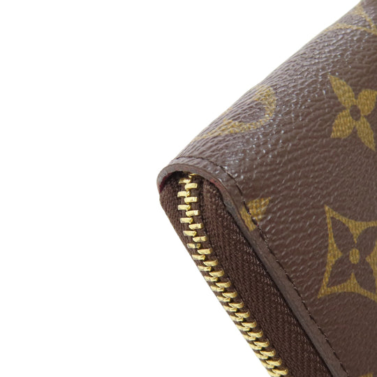 LOUIS VUITTON Long Wallet Purse M60742 Monogram canvas Brown Portefeuille Clemence Women Used Authentic