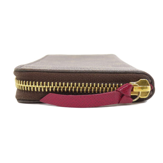 LOUIS VUITTON Long Wallet Purse M60742 Monogram canvas Brown Portefeuille Clemence Women Used Authentic