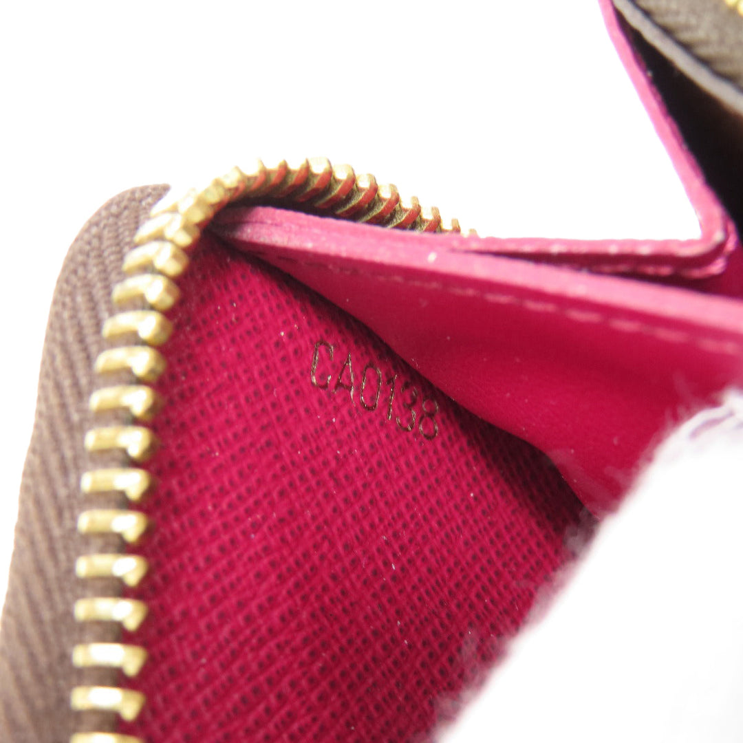 LOUIS VUITTON Long Wallet Purse M60742 Monogram canvas Brown Portefeuille Clemence Women Used Authentic