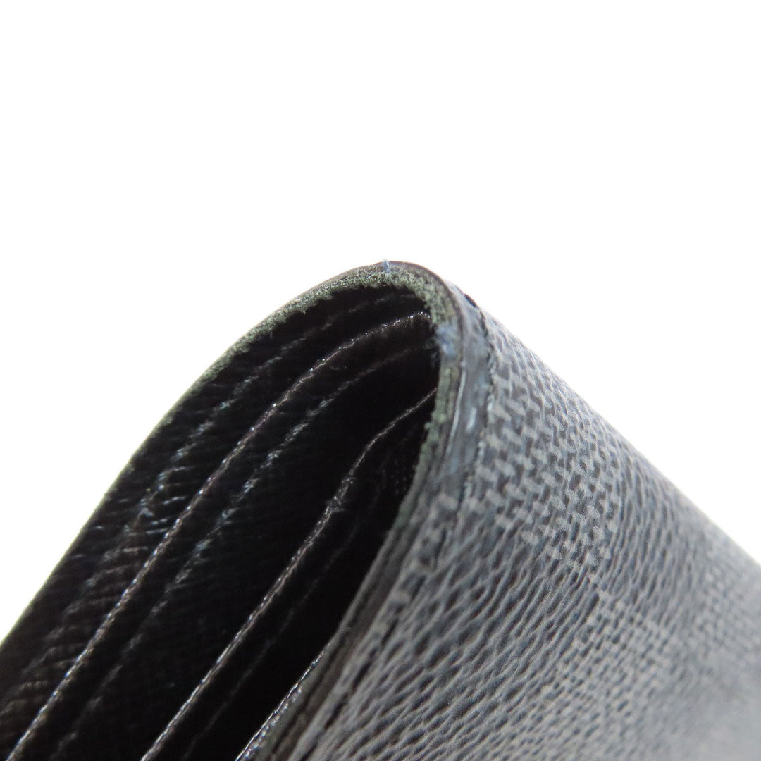 LOUIS VUITTON Bifold Wallet N62663 Damier canvas black Portefeuille Women Used Authentic