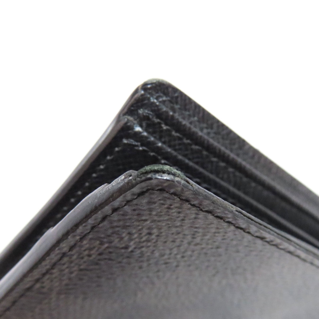 LOUIS VUITTON Bifold Wallet N62663 Damier canvas black Portefeuille Women Used Authentic