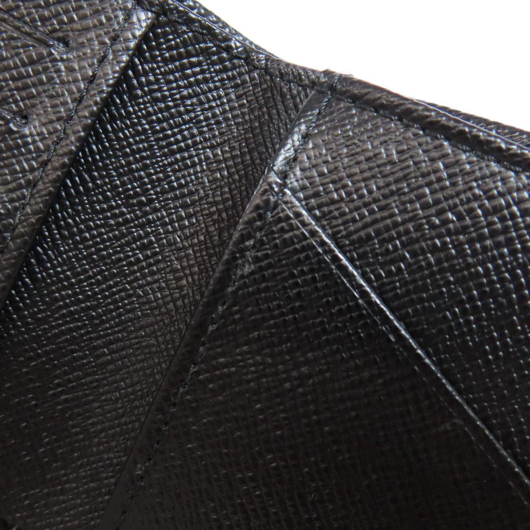 LOUIS VUITTON Bifold Wallet N62663 Damier canvas black Portefeuille Women Used Authentic