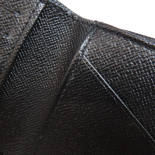 LOUIS VUITTON Bifold Wallet N62663 Damier canvas black Portefeuille Women Used Authentic