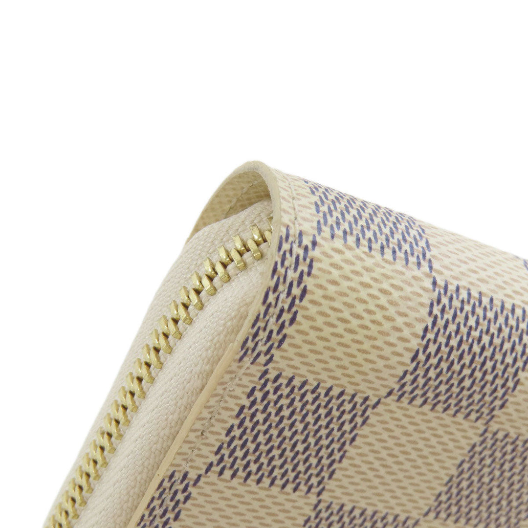 LOUIS VUITTON Long Wallet Purse N41660 Damier canvas white Zippy wallet