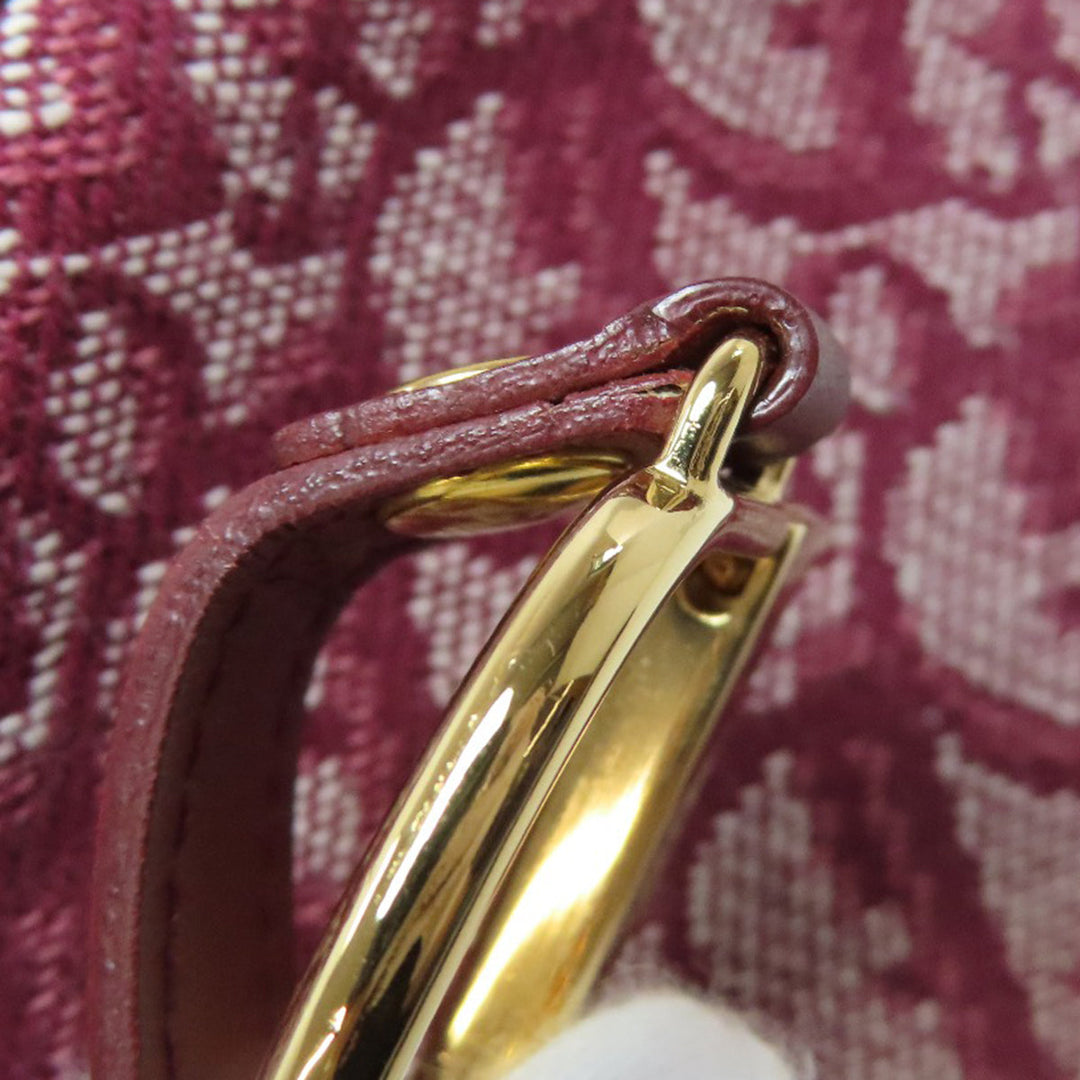 Christian Dior Coin case canvas Red Saddle Trotter Pattern Women Used Authentic