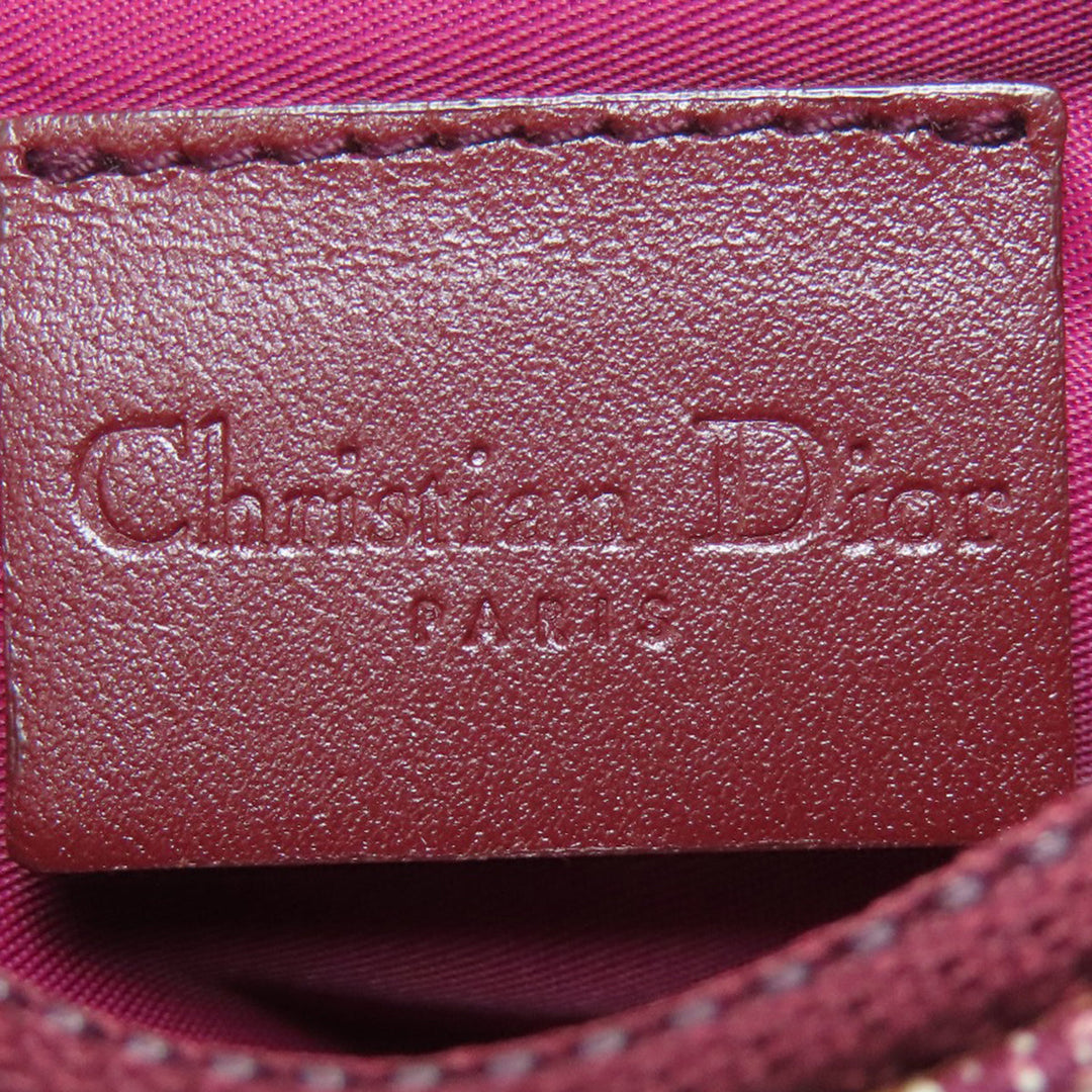 Christian Dior Coin case canvas Red Saddle Trotter Pattern Women Used Authentic