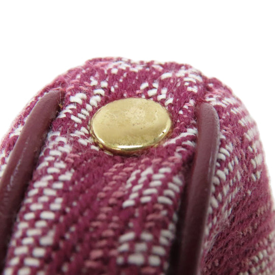 Christian Dior Coin case canvas Red Saddle Trotter Pattern Women Used Authentic