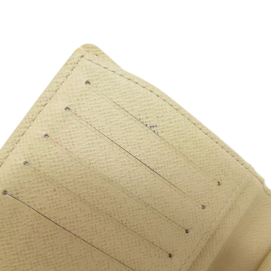 LOUIS VUITTON Bifold Wallet N61676 Damier canvas white Portefeuille Vienova Women Used Authentic