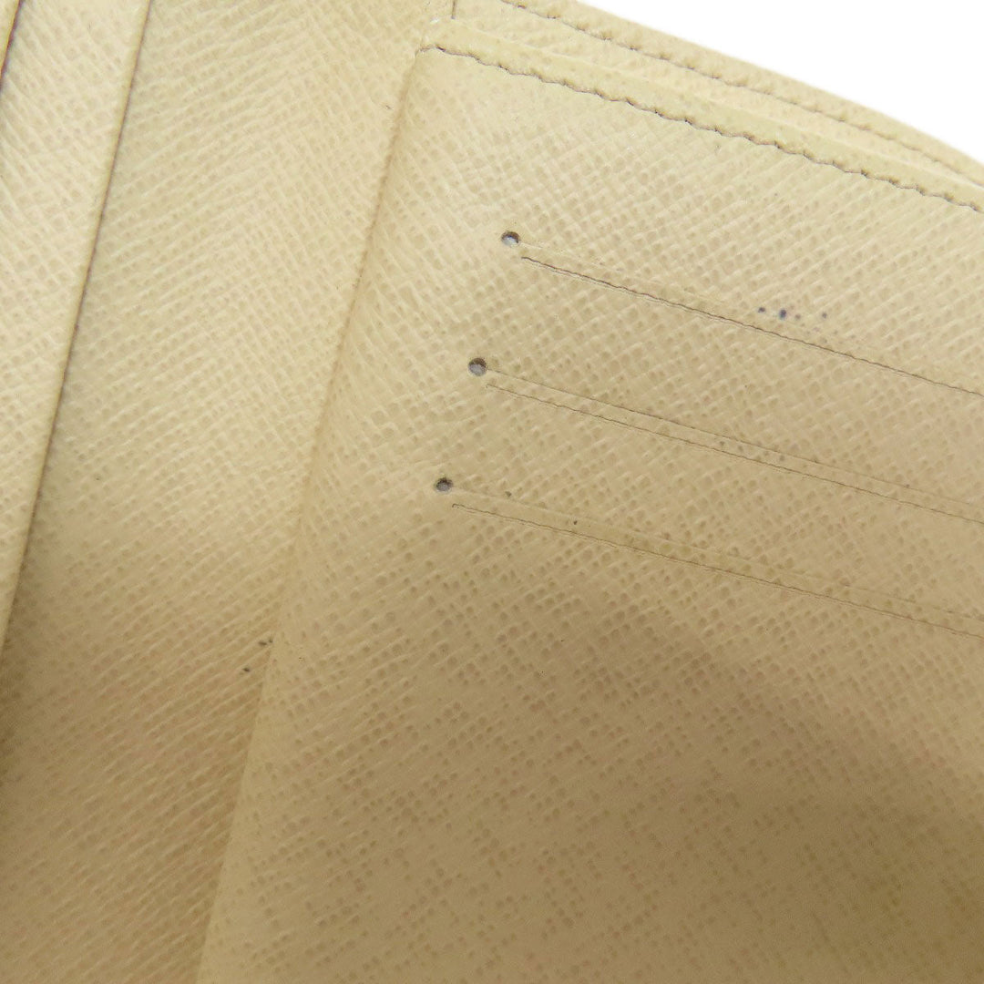 LOUIS VUITTON Bifold Wallet N61676 Damier canvas white Portefeuille Vienova Women Used Authentic