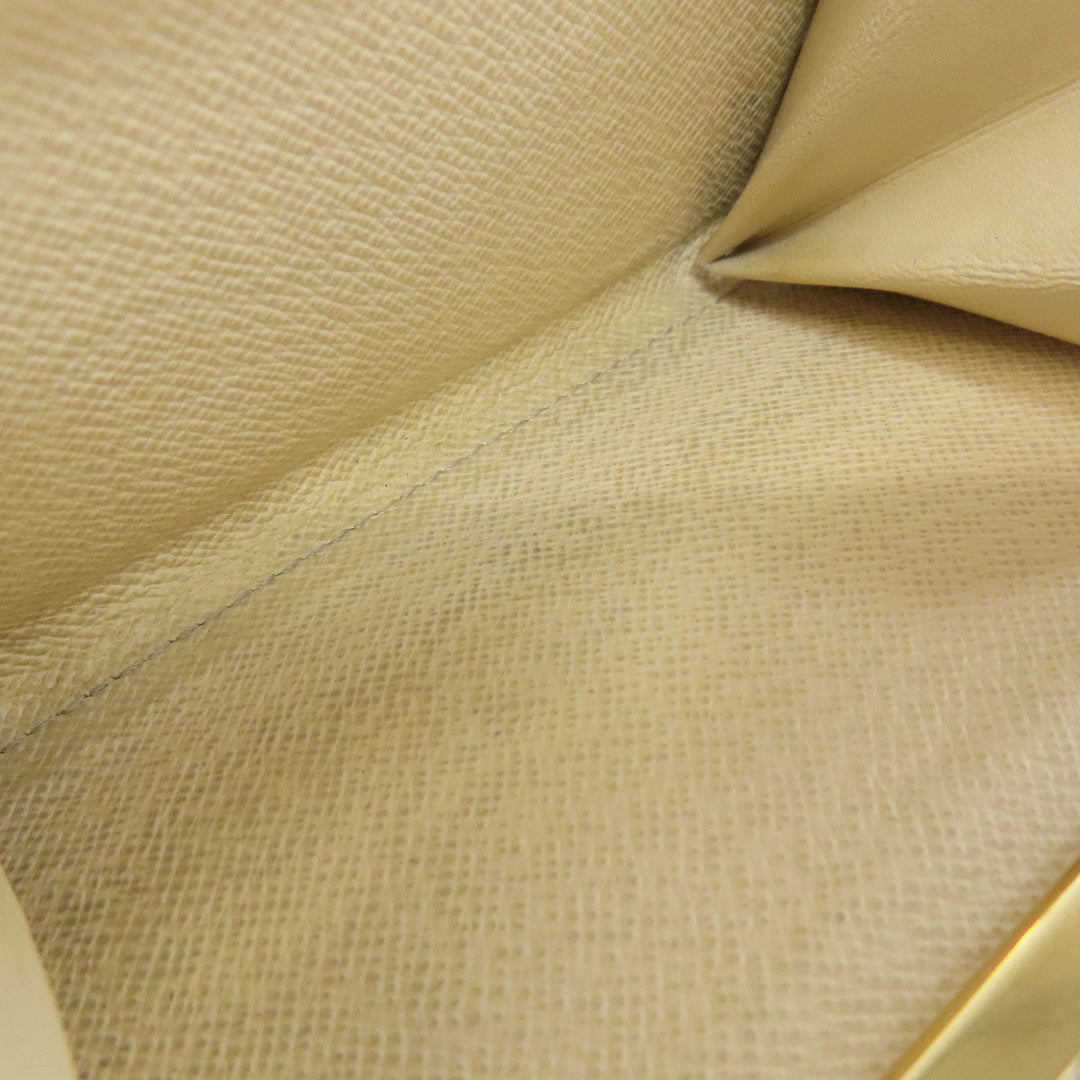 LOUIS VUITTON Bifold Wallet N61676 Damier canvas white Portefeuille Vienova Women Used Authentic