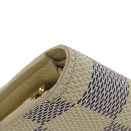 LOUIS VUITTON Bifold Wallet N61676 Damier canvas white Portefeuille Vienova Women Used Authentic