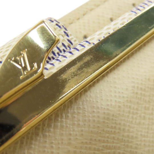 LOUIS VUITTON Bifold Wallet N61676 Damier canvas white Portefeuille Vienova Women Used Authentic