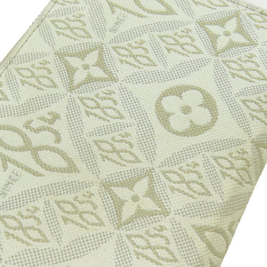 LOUIS VUITTON Long Wallet Purse M81172 Monogram Jaguar white Zippy Wallet SINCE1854 Women Used Authentic