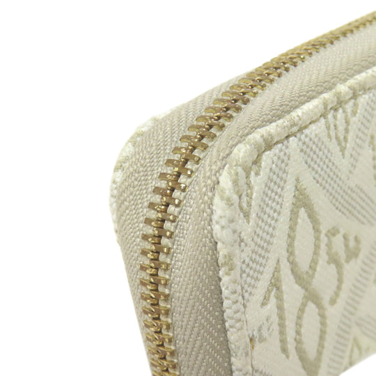 LOUIS VUITTON Long Wallet Purse M81172 Monogram Jaguar white Zippy Wallet SINCE1854 Women Used Authentic