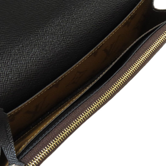 LOUIS VUITTON Long Wallet Purse M82157 Monogram reverse Brown Portefeuille Emily