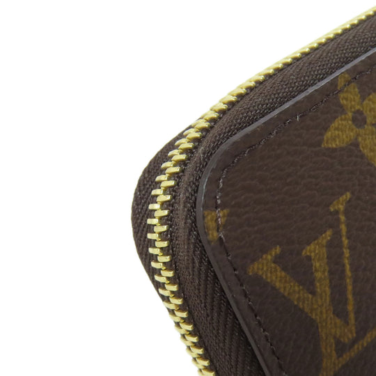 LOUIS VUITTON Long Wallet Purse M41616 Monogram canvas Brown Zippy wallet Women Used Authentic