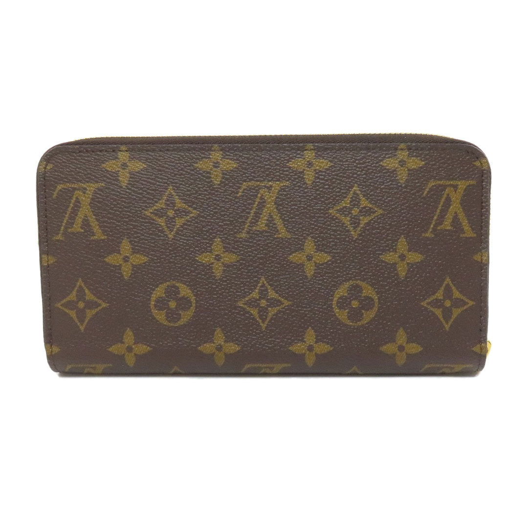 LOUIS VUITTON Long Wallet Purse M41616 Monogram canvas Brown Zippy wallet Women Used Authentic
