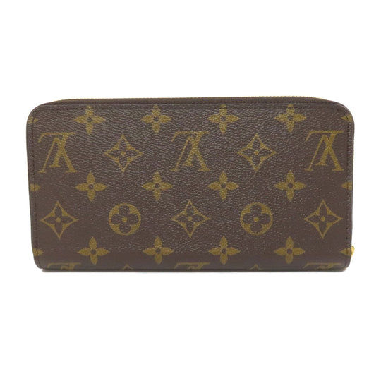 LOUIS VUITTON Long Wallet Purse M41616 Monogram canvas Brown Zippy wallet Women Used Authentic