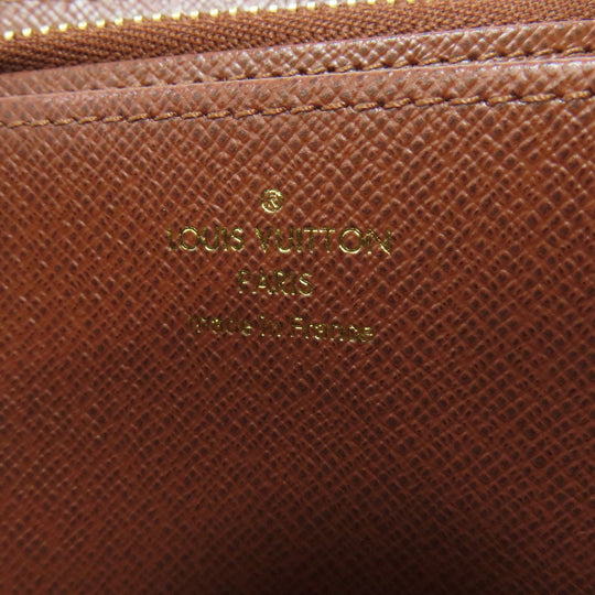 LOUIS VUITTON Long Wallet Purse M41616 Monogram canvas Brown Zippy wallet Women Used Authentic