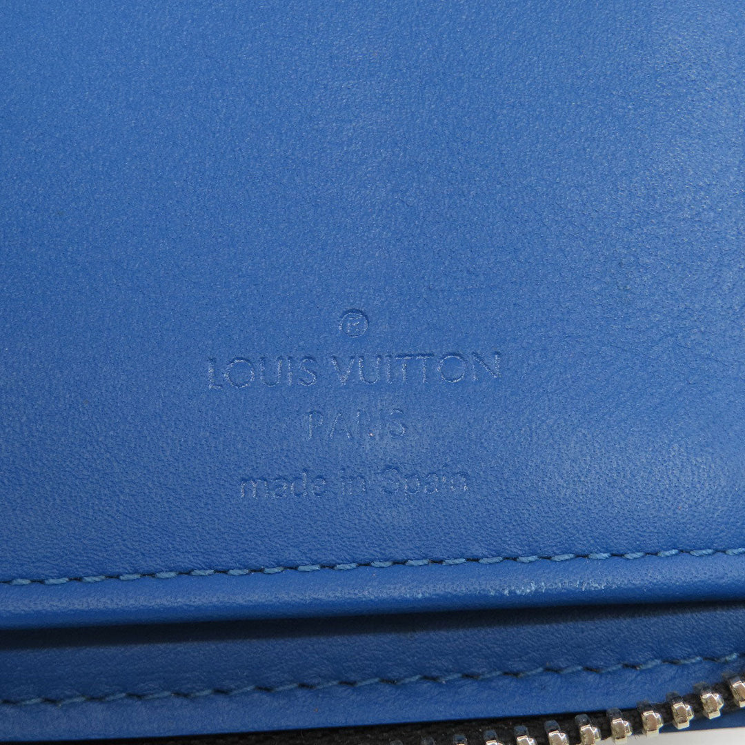 LOUIS VUITTON Long Wallet Purse N64436 Damier canvas black Zippy wallet  Vertical mens Used Authentic
