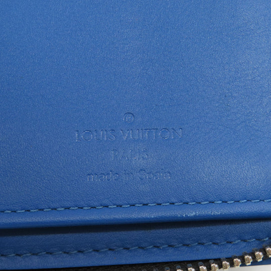 LOUIS VUITTON Long Wallet Purse N64436 Damier canvas black Zippy wallet  Vertical mens Used Authentic