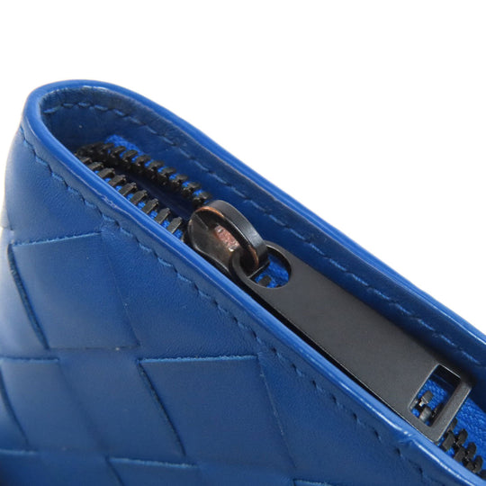 BOTTEGAVENETA Coin case leather blue Tech Rubber Women Used Authentic