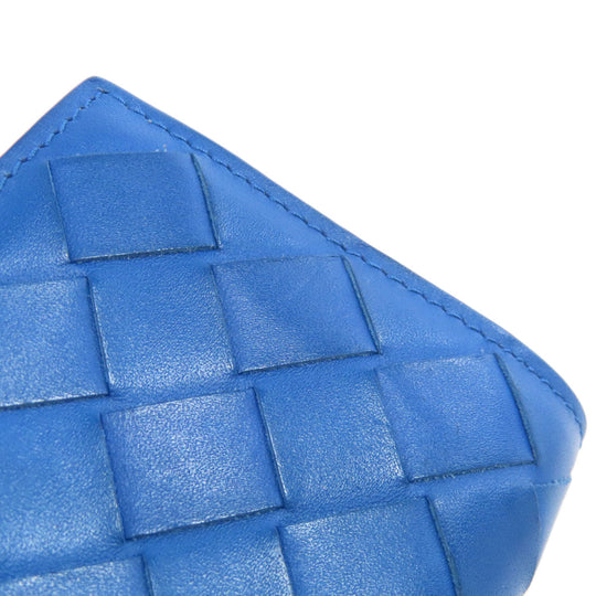BOTTEGAVENETA Coin case leather blue Tech Rubber Women Used Authentic