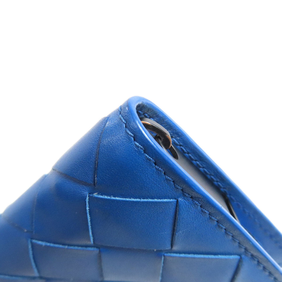 BOTTEGAVENETA Coin case leather blue Tech Rubber Women Used Authentic