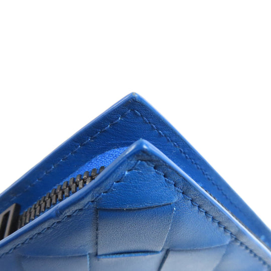 BOTTEGAVENETA Coin case leather blue Tech Rubber Women Used Authentic