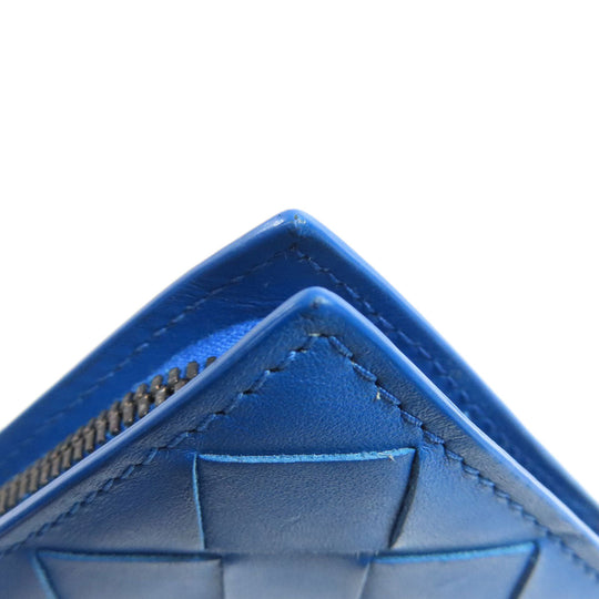 BOTTEGAVENETA Coin case leather blue Tech Rubber Women Used Authentic