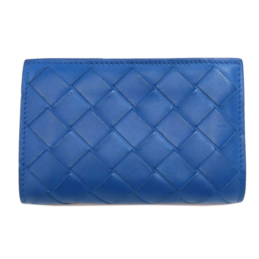 BOTTEGAVENETA Coin case leather blue Tech Rubber Women Used Authentic