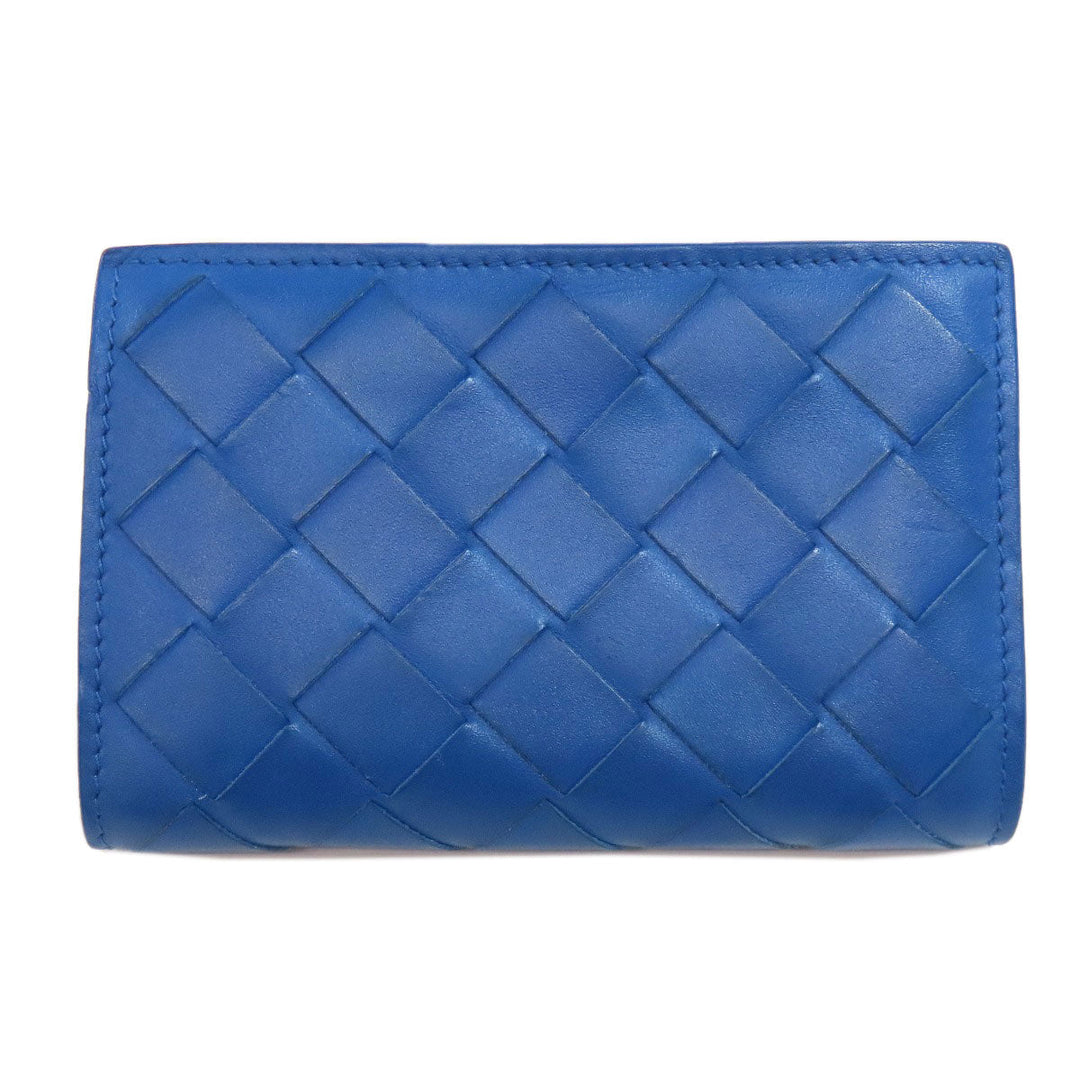 BOTTEGAVENETA Coin case leather blue Tech Rubber Women Used Authentic