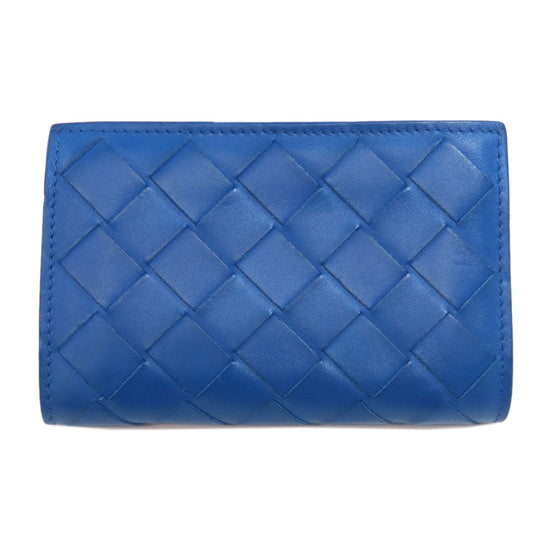 BOTTEGAVENETA Coin case leather blue Tech Rubber Women Used Authentic