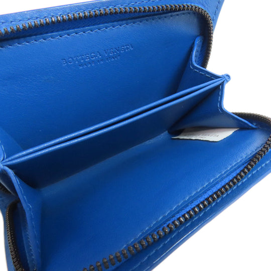 BOTTEGAVENETA Coin case leather blue Tech Rubber Women Used Authentic