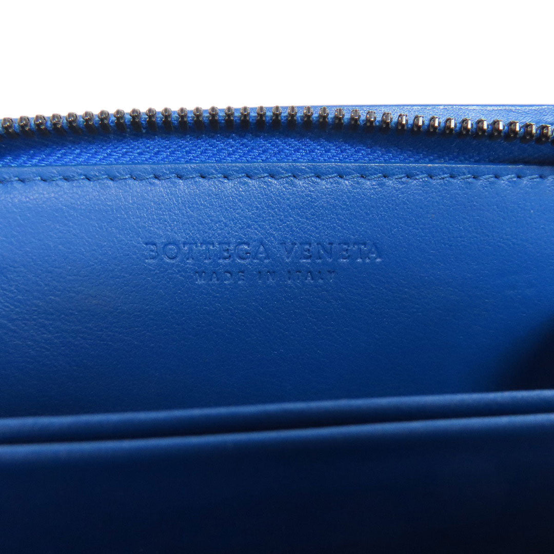 BOTTEGAVENETA Coin case leather blue Tech Rubber Women Used Authentic