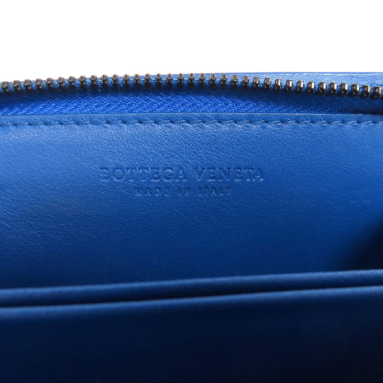 BOTTEGAVENETA Coin case leather blue Tech Rubber Women Used Authentic