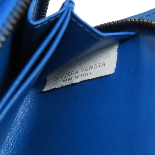 BOTTEGAVENETA Coin case leather blue Tech Rubber Women Used Authentic