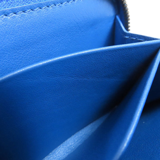 BOTTEGAVENETA Coin case leather blue Tech Rubber Women Used Authentic