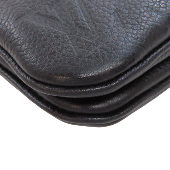 LOUIS VUITTON Shoulder Bag M68568 Ann Platt black Pochette double zip Women Used Authentic