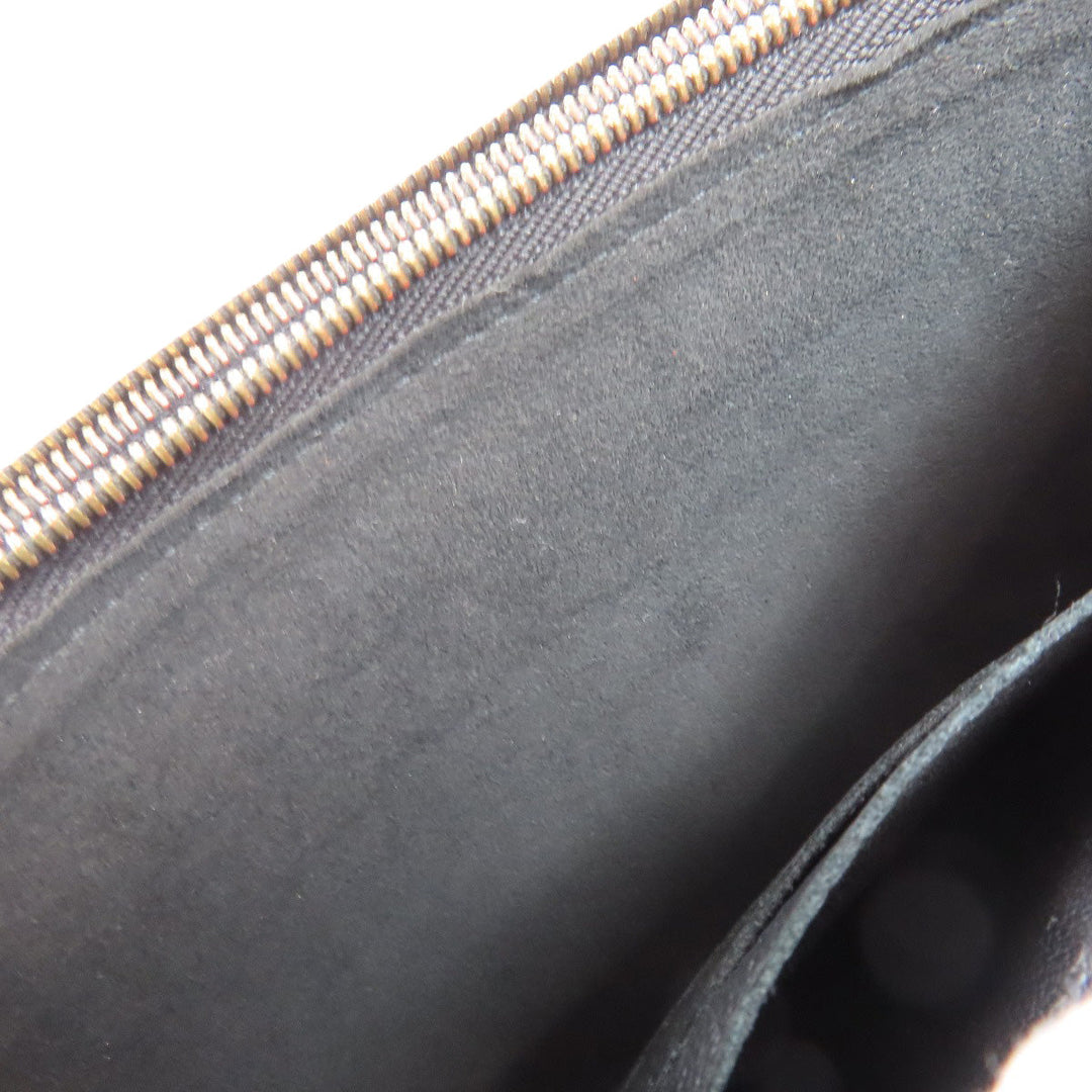 LOUIS VUITTON Shoulder Bag M68568 Ann Platt black Pochette double zip Women Used Authentic