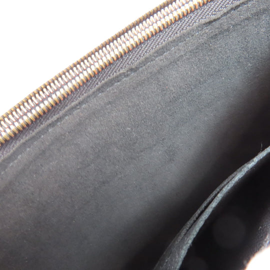 LOUIS VUITTON Shoulder Bag M68568 Ann Platt black Pochette double zip Women Used Authentic
