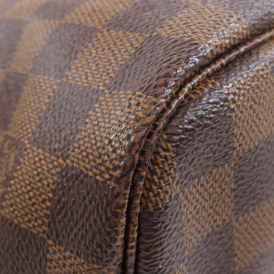 LOUIS VUITTON Tote Bag N41603 Damier canvas Brown Neverfull MM Women Used Authentic