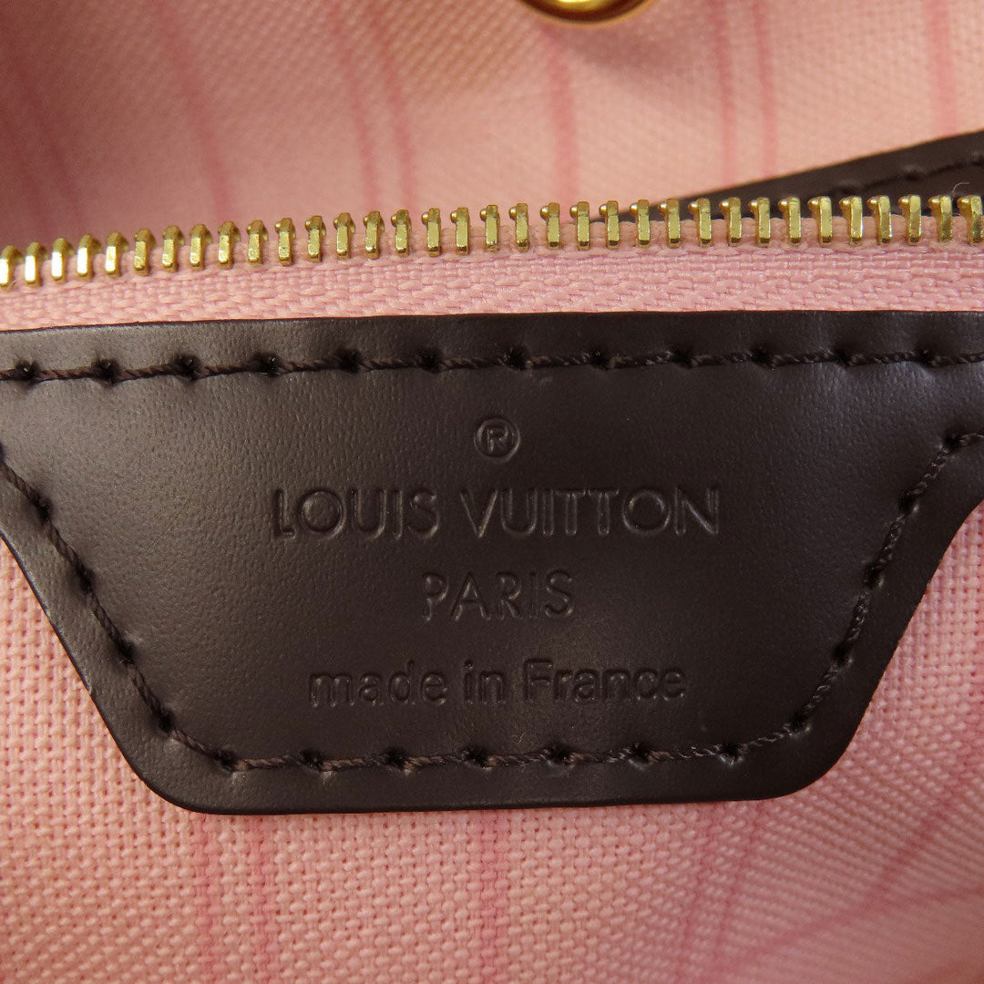 LOUIS VUITTON Tote Bag N41603 Damier canvas Brown Neverfull MM Women Used Authentic